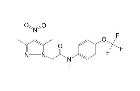 2-(3,5-Dimethyl-4-nitro-1H-pyrazol-1-yl)-N-methyl-N-[4-(trifluoromethoxy)phenyl]acetamide