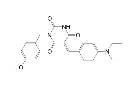 (5E)-5-[4-(diethylamino)benzylidene]-1-(4-methoxybenzyl)-2,4,6(1H,3H,5H)-pyrimidinetrione