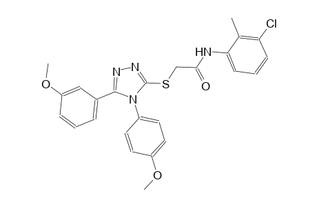 N-(3-chloro-2-methylphenyl)-2-{[5-(3-methoxyphenyl)-4-(4-methoxyphenyl)-4H-1,2,4-triazol-3-yl]sulfanyl}acetamide
