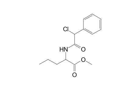 Methyl ester of Norvaline .alpha.-chlorophenylacetamide