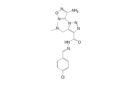 1-(4-amino-1,2,5-oxadiazol-3-yl)-N'-[(E)-(4-chlorophenyl)methylidene]-5-[(dimethylamino)methyl]-1H-1,2,3-triazole-4-carbohydrazide