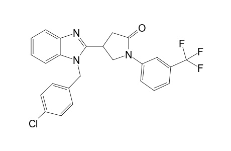 2-Pyrrolidinone, 4-[1-[(4-chlorophenyl)methyl]-1H-1,3-benzimidazol-2-yl]-1-[3-(trifluoromethyl)phenyl]-