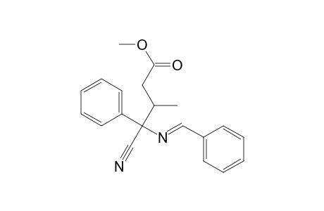 Benzenebutanoic acid, .gamma.-cyano-.beta.-methyl-.gamma.-[(phenylmethylene)amino]-, methyl ester