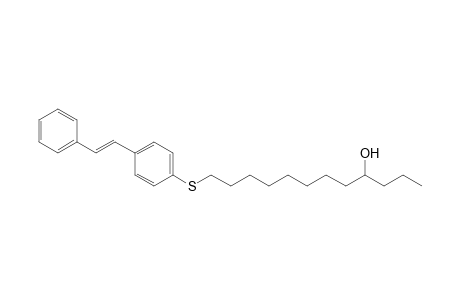 12-[4-[(E)-styryl]phenyl]sulfanyldodecan-4-ol
