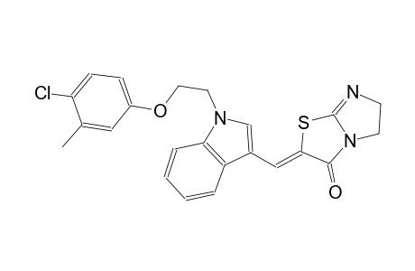 (2Z)-2-({1-[2-(4-chloro-3-methylphenoxy)ethyl]-1H-indol-3-yl}methylene)-5,6-dihydroimidazo[2,1-b][1,3]thiazol-3(2H)-one
