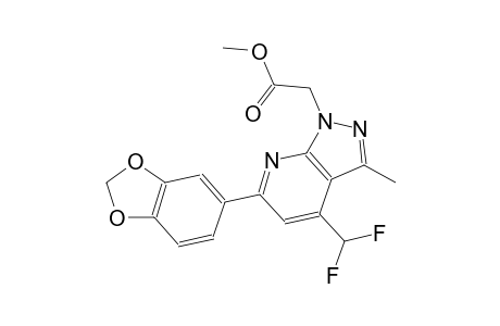 1H-pyrazolo[3,4-b]pyridine-1-acetic acid, 6-(1,3-benzodioxol-5-yl)-4-(difluoromethyl)-3-methyl-, methyl ester