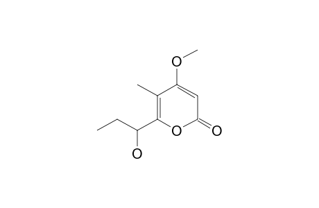 6-(1-hydroxypropyl)-4-methoxy-5-methylpyran-2-one