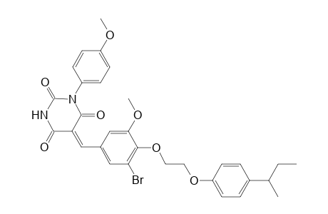 (5Z)-5-[3-bromo-5-methoxy-4-[2-(4-sec-butylphenoxy)ethoxy]benzylidene]-1-(4-methoxyphenyl)barbituric acid