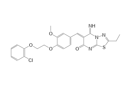 7H-[1,3,4]thiadiazolo[3,2-a]pyrimidin-7-one, 6-[[4-[2-(2-chlorophenoxy)ethoxy]-3-methoxyphenyl]methylene]-2-ethyl-5,6-dihydro-5-imino-, (6Z)-
