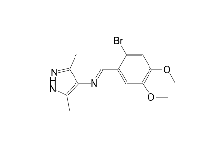 N-[(E)-(2-bromo-4,5-dimethoxyphenyl)methylidene]-3,5-dimethyl-1H-pyrazol-4-amine