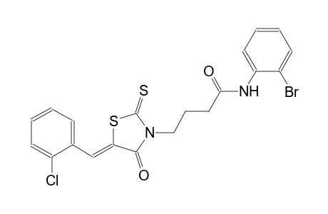 N-(2-bromophenyl)-4-[(5Z)-5-(2-chlorobenzylidene)-4-oxo-2-thioxo-1,3-thiazolidin-3-yl]butanamide