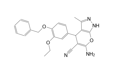 6-amino-4-[4-(benzyloxy)-3-ethoxyphenyl]-3-methyl-1,4-dihydropyrano[2,3-c]pyrazole-5-carbonitrile