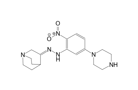 (3E)-1-azabicyclo[2.2.2]octan-3-one [2-nitro-5-(1-piperazinyl)phenyl]hydrazone