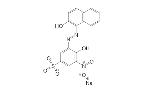 Benzenesulfonic acid, 4-hydroxy-3-[(2-hydroxy-1-naphthalenyl)azo]-5-nitro-, monosodium salt