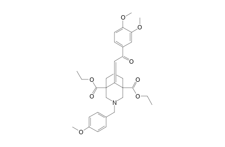 Diethyl 3-(4-methoxyphenylmethyl)-9-[2-oxo-2-(3.4-dimethoxyphenyl)ethylidene]-3-azabicyclo[3.3.1]nonane-1,5-dicarboxylate