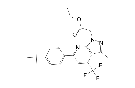 1H-pyrazolo[3,4-b]pyridine-1-acetic acid, 6-[4-(1,1-dimethylethyl)phenyl]-3-methyl-4-(trifluoromethyl)-, ethyl ester