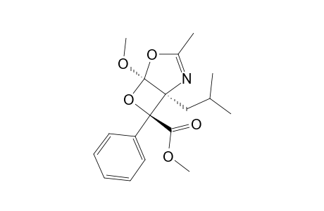 ENDO-1-ISOBUTYL-5-METHOXY-3-METHYL-7-PHENYL-4,6-DIOXA-2-AZABICYCLO-[3.2.0]-HEPT-2-ENE-7-CARBOXYLIC-ACID-METHYLESTER