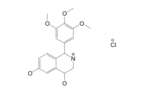 4,6-DIHYDROXY-1-(3',4',5'-TRIMETHOXY-PHENYL)-TETRAHYDRO-ISOQUINOLINIUM-CHLORIDE