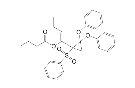1-[2,2-Diphenoxy-1-(phenylsulfonyl)cyclopropyl]butenyl butanoate
