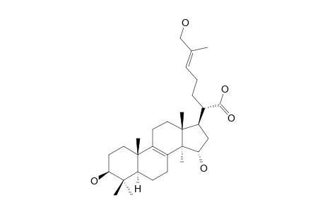 VERSISPONIC-ACID-A;3-BETA,15-ALPHA,27-TRIHYDROXY-LANOSTA-8,24-DIEN-21-OIC-ACID