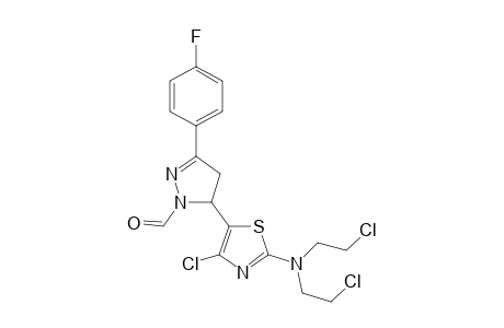 5-{2-[Bis(2-chloroethyl)amino]-4-chlorothiazol-5-yl}-3-(4-fluorophenyl)-4,5-dihydro-1H-pyrazole-1-carbaldehyde