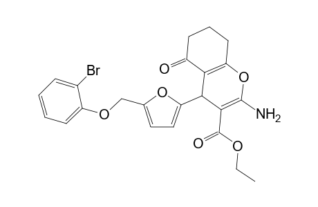 ethyl 2-amino-4-{5-[(2-bromophenoxy)methyl]-2-furyl}-5-oxo-5,6,7,8-tetrahydro-4H-chromene-3-carboxylate