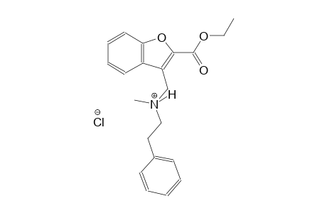 3-benzofuranmethanaminium, 2-(ethoxycarbonyl)-N-methyl-N-(2-phenylethyl)-, chloride