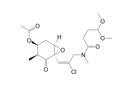 Butanamide, N-[3-[4-(acetyloxy)-3-methyl-2-oxo-7-oxabicyclo[4.1.0]hept-1-yl]-2-ch loro-2-propenyl]-4,4-dimethoxy-N-methyl-, [1R-[1.alpha.(E),3.beta.,4.beta.,6.alpha.]]-