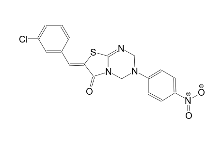 (7Z)-7-(3-chlorobenzylidene)-3-(4-nitrophenyl)-3,4-dihydro-2H-[1,3]thiazolo[3,2-a][1,3,5]triazin-6(7H)-one
