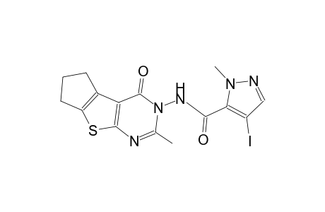 4-iodo-1-methyl-N-(2-methyl-4-oxo-6,7-dihydro-4H-cyclopenta[4,5]thieno[2,3-d]pyrimidin-3(5H)-yl)-1H-pyrazole-5-carboxamide
