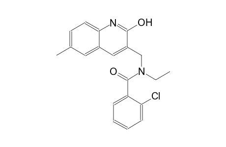 2-chloro-N-ethyl-N-[(2-hydroxy-6-methyl-3-quinolinyl)methyl]benzamide