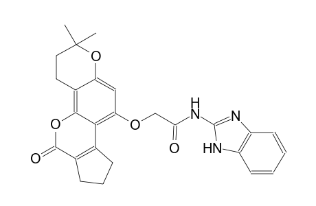 N-(1H-benzimidazol-2-yl)-2-[(2,2-dimethyl-6-oxo-3,4,6,7,8,9-hexahydro-2H-cyclopenta[c]pyrano[2,3-h]chromen-10-yl)oxy]acetamide