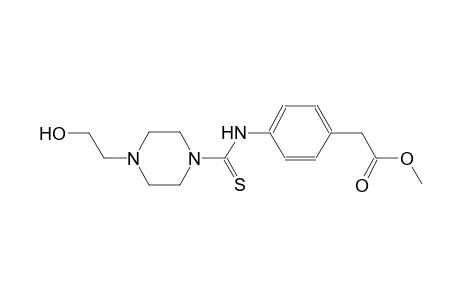 methyl [4-({[4-(2-hydroxyethyl)-1-piperazinyl]carbothioyl}amino)phenyl]acetate