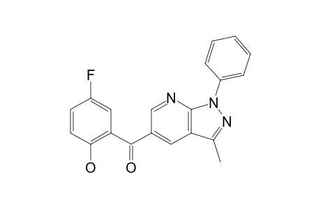 3-(2-HYDROXY-5-FLUOROBENZOYL)-5-METHYL-7-PHENYLPYRAZOLO-[3,4-B]-PYRIDINE