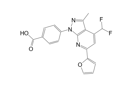 benzoic acid, 4-[4-(difluoromethyl)-6-(2-furanyl)-3-methyl-1H-pyrazolo[3,4-b]pyridin-1-yl]-