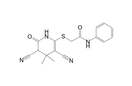 2-(3,5-Dicyano-4,4-dimethyl-6-oxo-1,4,5,6-tetrahydro-pyridin-2-ylsulfanyl)-N-phenyl-acetamide