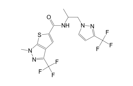 1-methyl-N-{1-methyl-2-[3-(trifluoromethyl)-1H-pyrazol-1-yl]ethyl}-3-(trifluoromethyl)-1H-thieno[2,3-c]pyrazole-5-carboxamide