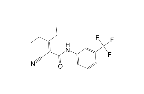 2-cyano-3-ethyl-N-[3-(trifluoromethyl)phenyl]-2-pentenamide