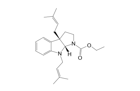 ethyl (3aS,8bS)-4,8b-bis(3-methylbut-2-enyl)-2,3a-dihydro-1H-pyrrolo[2,3-b]indole-3-carboxylate