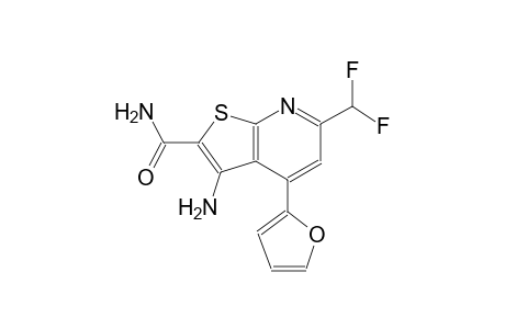 3-amino-6-(difluoromethyl)-4-(2-furyl)thieno[2,3-b]pyridine-2-carboxamide