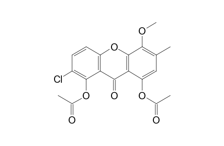 9H-Xanthen-9-one, 1,8-bis(acetyloxy)-2-chloro-5-methoxy-6-methyl-