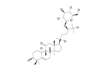 20-HYDROXY-11-OXOMOGROSIDE-IA1;3-BETA,20,24,25-TETRAHYDROXY-(24R)-CUCURBIT-5-EN-11-ONE-24-O-BETA-D-GLUCOPYRANOSIDE