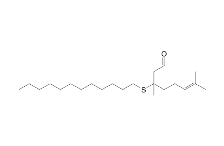3,7-Dimethyl-3-(dodecylthio)oct-6-en-1-al