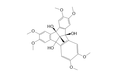 (4bR,8bS,12dS)-2,3,6,7,10,11-Hexamethoxy-12d-methyl-4b,8b,12b,12d-tetrahydrodibenzo[2,3:4,5]pentaleno[1,6-ab]indene-4b,8b,12b(12dH)-triol