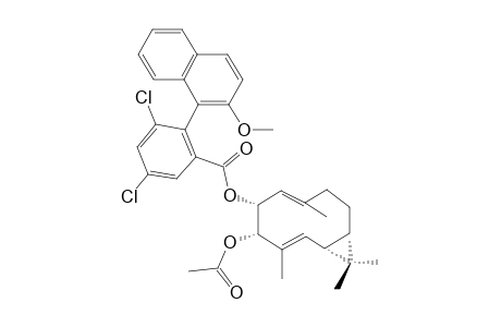 ENT-3-BETA-ACETOXY-2-BETA-[2-(2'-METHOXY-1'-NAPHTHYL)-3,5-DICHLORBENZOATE]-BICYCLOGERMACRENE;(AS)-MNCB-ESTER