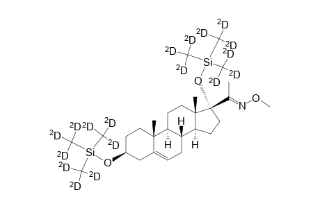 3.beta.,17.alpha.-bis(perdeuterio-trimethylsilyloxy)5-pregnen-20-one methyloxime