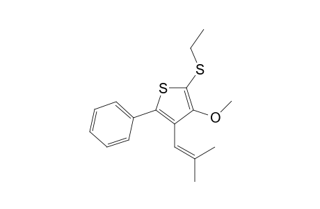 2-(Ethylthio)-3-methoxy-4-(2-methyl-1-propenyl)-5-phenylthiophene