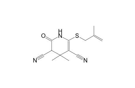 3,5-pyridinedicarbonitrile, 1,2,3,4-tetrahydro-4,4-dimethyl-6-[(2-methyl-2-propenyl)thio]-2-oxo-