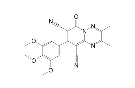 8-(3',4',5'-Trimethoxyphenyl)-2,3-dimethyl-6-oxo-6H-pyrido[1,2-b]-(1,2,4)-triazine-7,9-dicarbonitrile