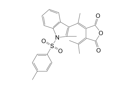 3-Isopropylidene-4-[1-[2-methyl-1-(toluene-4-sulfonyl)-1H-indol-3-yl]-eth-(E)-ylidene]-dihydro-furan-2,5-dione